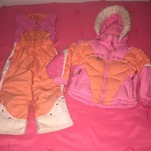 Girls Obermeyer Ski bibs & matching jacket